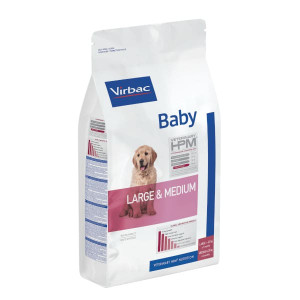 VIRBAC HPM DOG BABY L/M sausā suņu barība 3kg